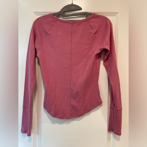Free People Pink Long Sleeve Top - Picture 2 of 5